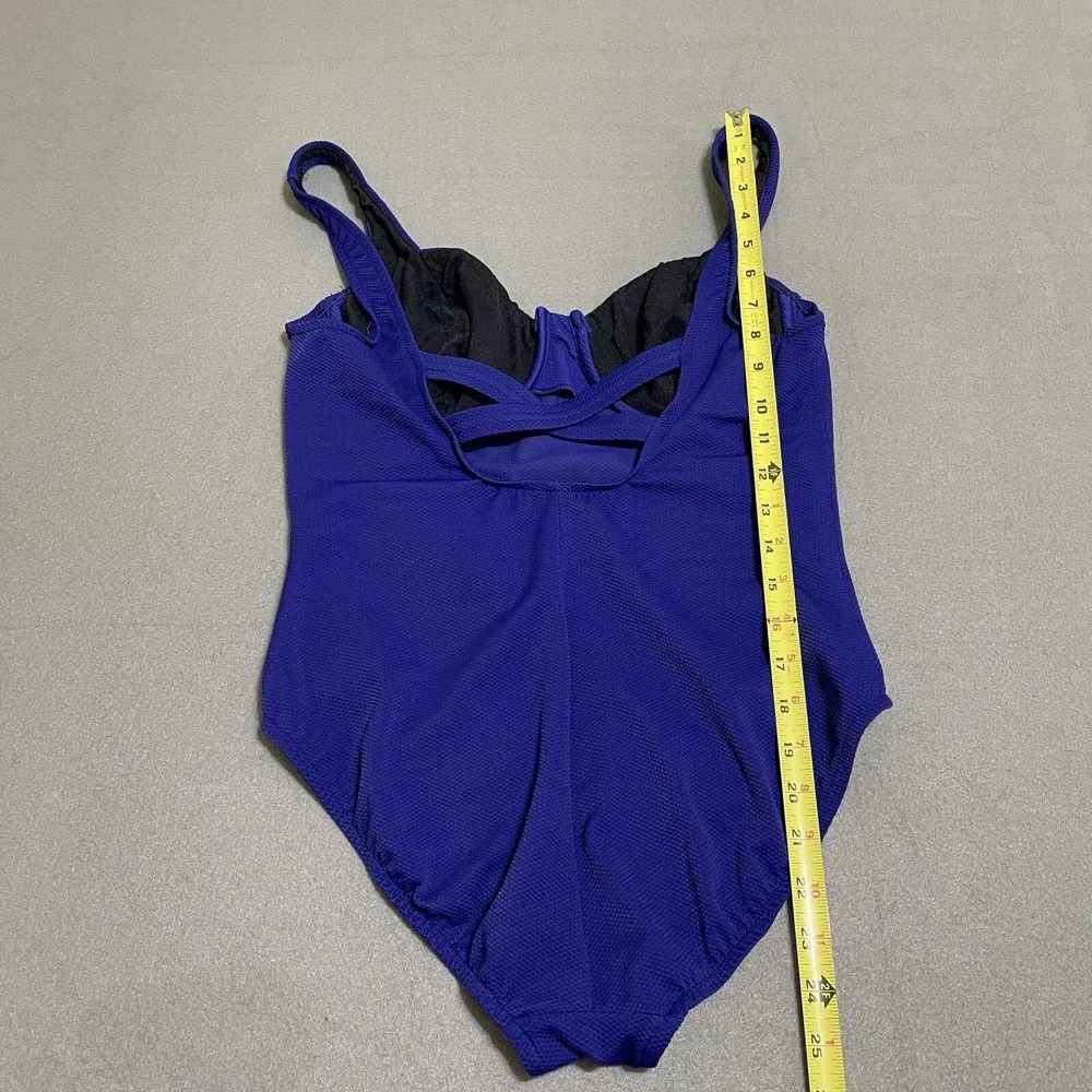 Miraclesuit Womens Royal Blue One Piece Bathing Suit Underwire Cups Swimsuit L* - Picture 7 of 13